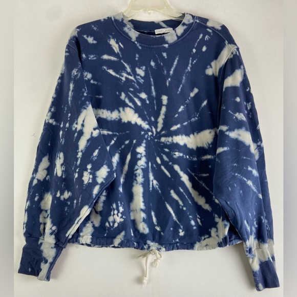 emory park Tops - Emory park Blue White Tie Dye Drawstring Sweatshirt Small (sku508)